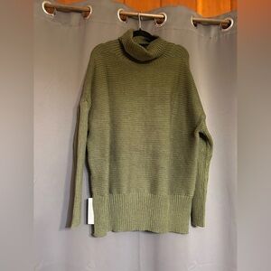Olive Green Turtleneck Sweater